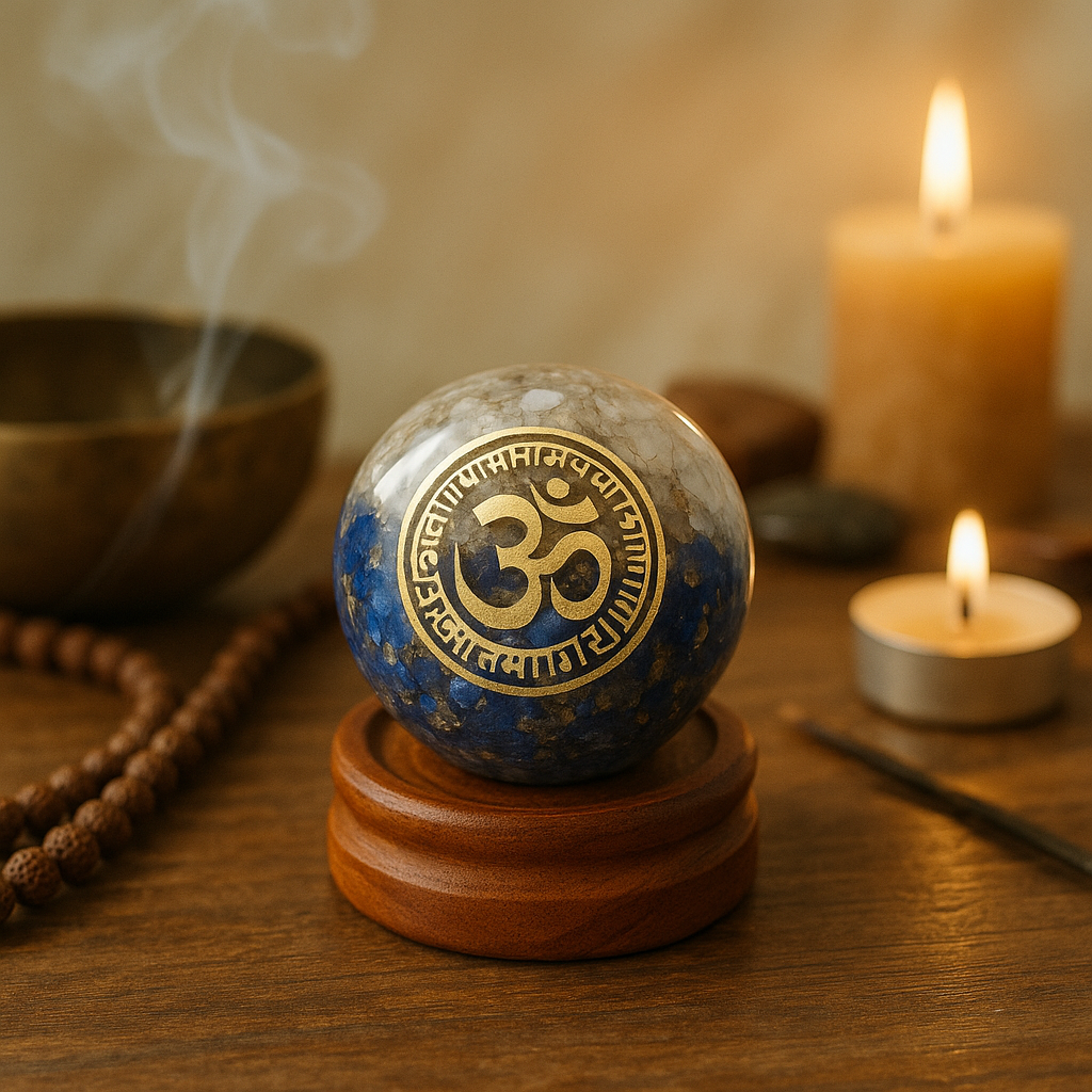 Lapis Lazuli & Howlite Crystal Ball – Wisdom, Peace & Third Eye Activation