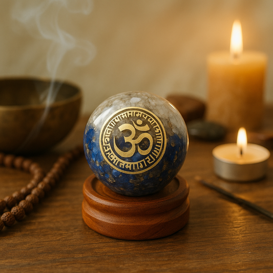 Lapis Lazuli & Howlite Crystal Ball – Wisdom, Peace & Third Eye Activation