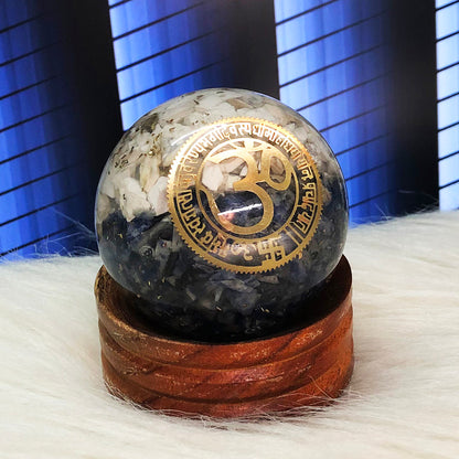 Lapis Lazuli & Howlite Crystal Ball – Wisdom, Peace & Third Eye Activation