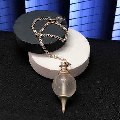 Clear Quartz Crystal Pendulum – Energy Amplifier for Spiritual Insight & Dowsing