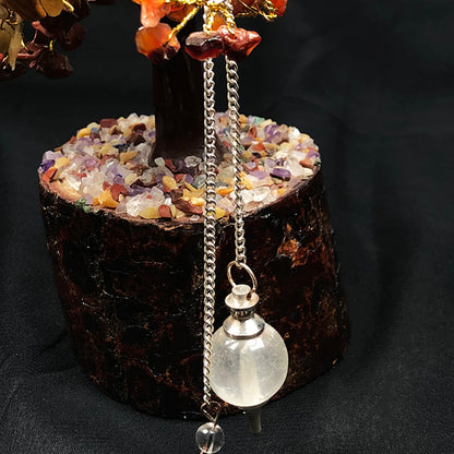 Clear Quartz Crystal Pendulum – Energy Amplifier for Spiritual Insight & Dowsing