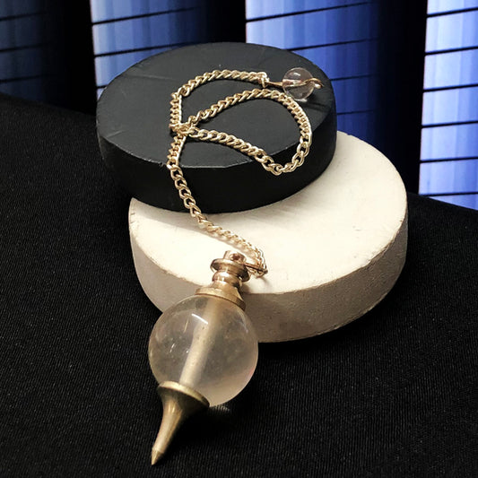 Clear Quartz Crystal Pendulum – Energy Amplifier for Spiritual Insight & Dowsing
