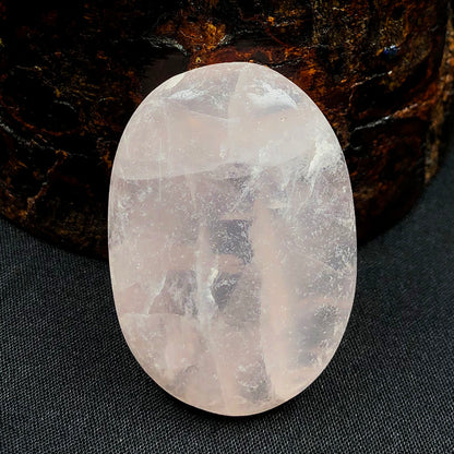Rose Quartz Healing Stone – Pocket Palmstone for Self-Love & Emotional Soothing