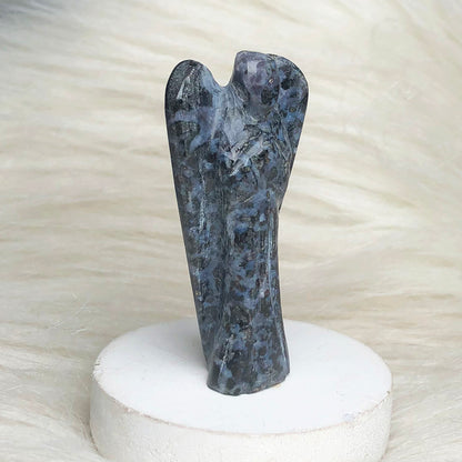 Larvikite Angel Figurine – Protection & Intuition Boost