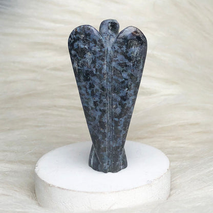 Larvikite Angel Figurine – Protection & Intuition Boost