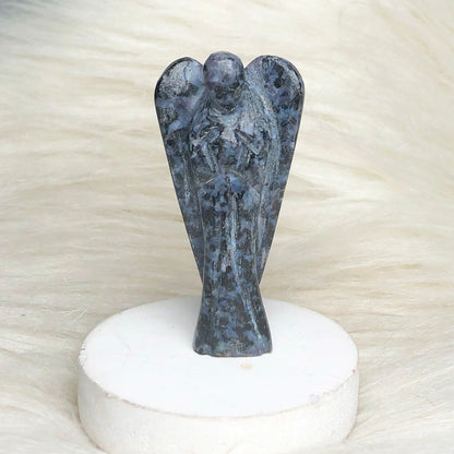 Larvikite Angel Figurine – Protection & Intuition Boost