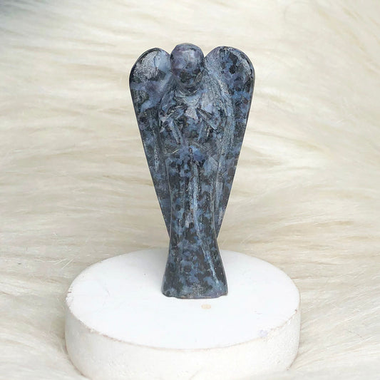 Larvikite Angel Figurine – Protection & Intuition Boost