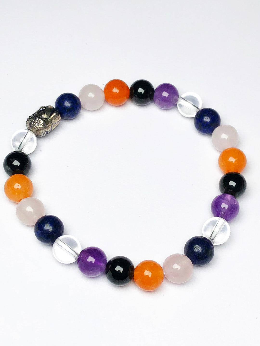Universal Mixel Crystal Bracelet (7 Chakra) (Hematite & Lava stone)