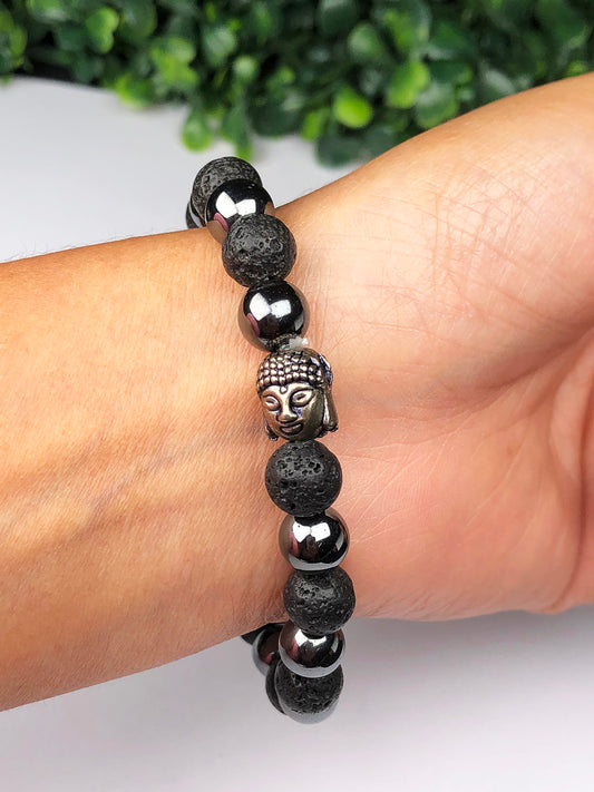 Protector Mixel Crystal Bracelet (Milky Quartz & Red Jasper)