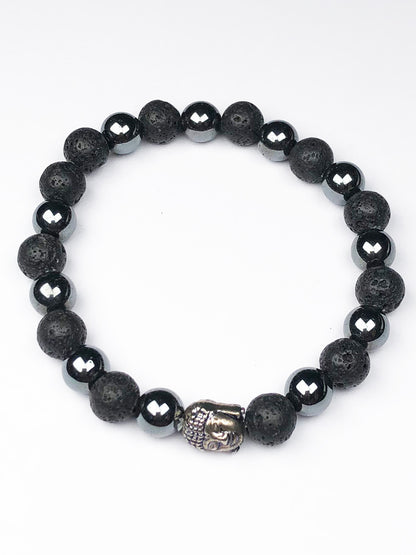 Protector Mixel Crystal Bracelet (Milky Quartz & Red Jasper)
