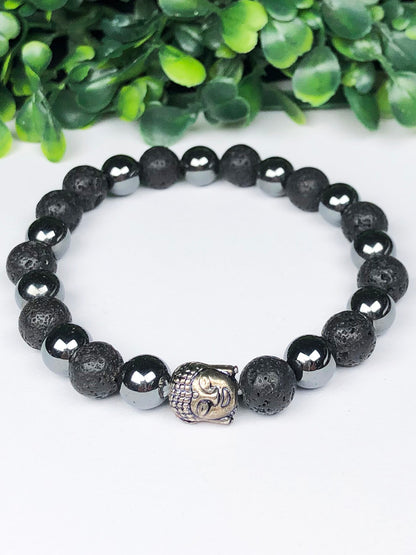 Protector Mixel Crystal Bracelet (Milky Quartz & Red Jasper)