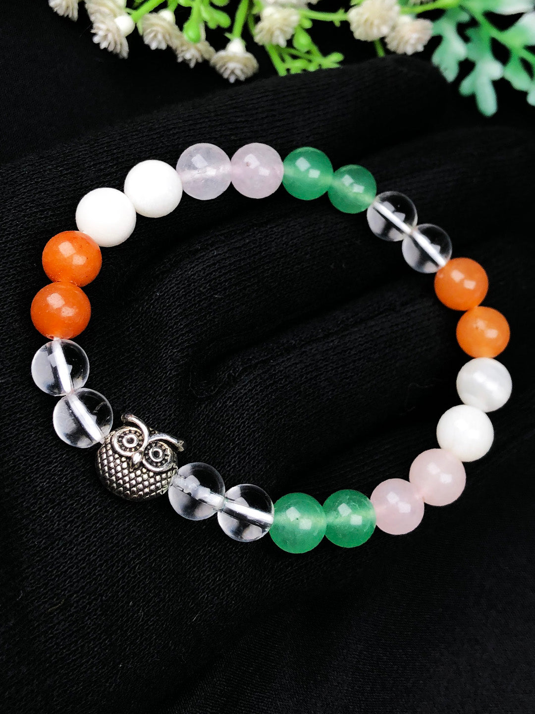 Pregnancy Mixel Crystal Bracelet (Rose quartz, Green Aventurine , Clear Quartz ,Lapis lazuli & Amethyst)