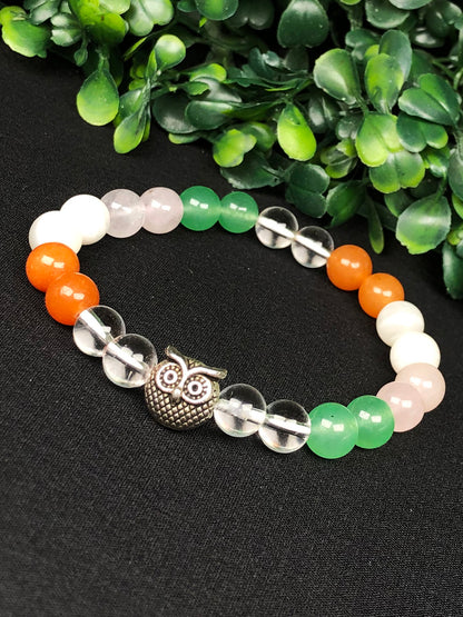 Pregnancy Mixel Crystal Bracelet (Rose quartz, Green Aventurine , Clear Quartz ,Lapis lazuli & Amethyst)