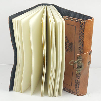 Leather Journal with Red Onyx Cross