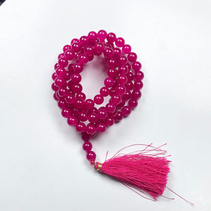 Pink Onyx  108 Beads Mala/Necklace