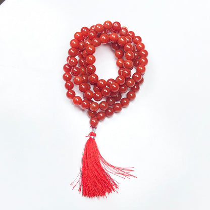 Red Onyx 108 Beads Mala/Necklace