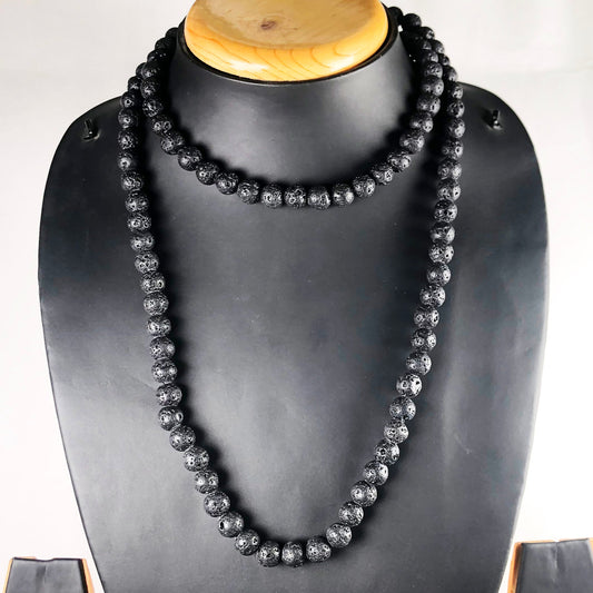 Black Lava 108 Beads Mala/Necklace