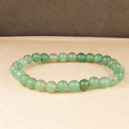 Green Aventurine Bracelet – 8mm Natural Beads | Stretchable | Luck & Prosperity Crystal Bracelet