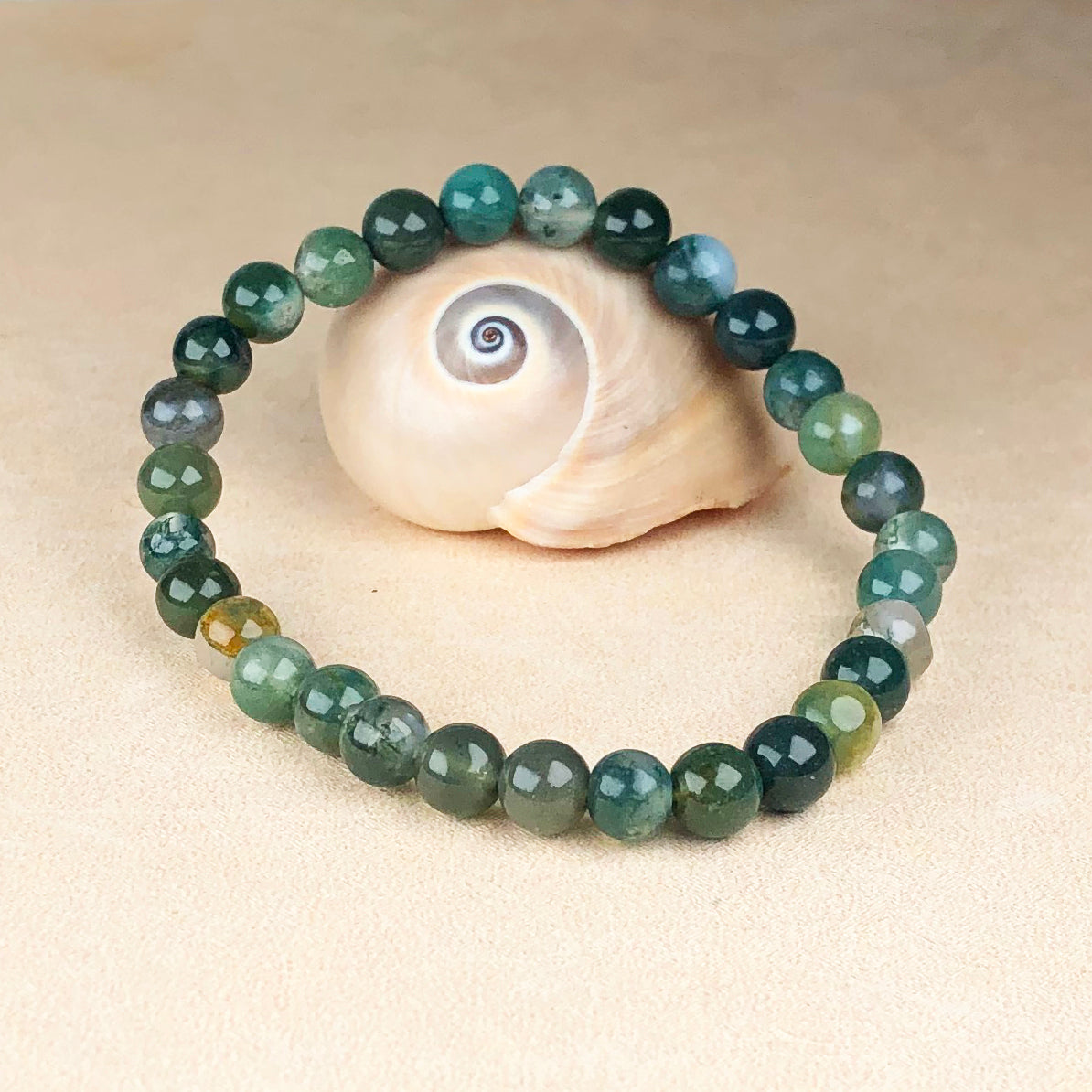 Green Moss Agate Bracelet