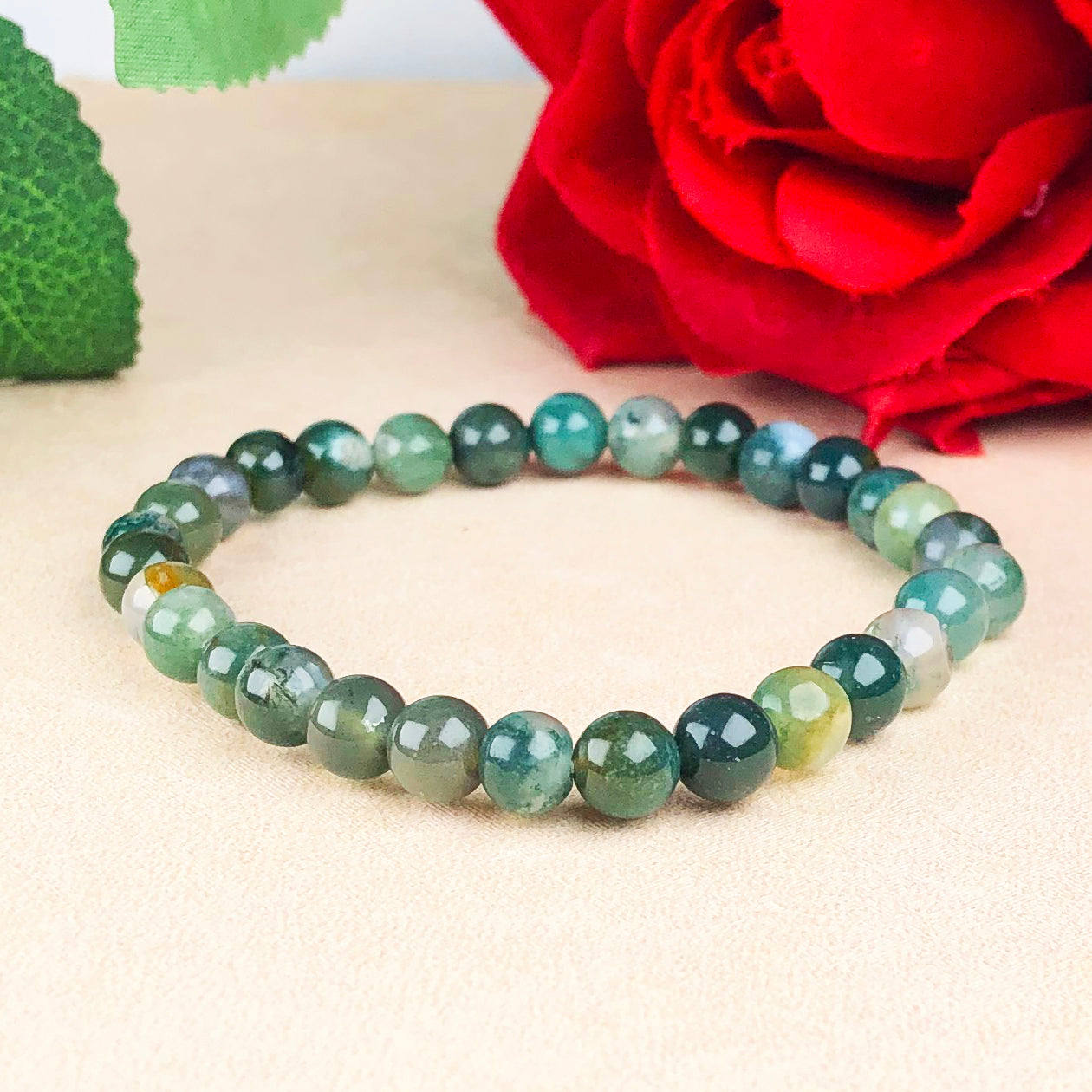 Green Moss Agate Bracelet