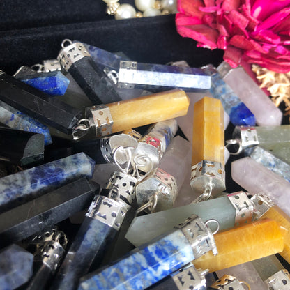 Authentic Mix Gemstone Point Pendants