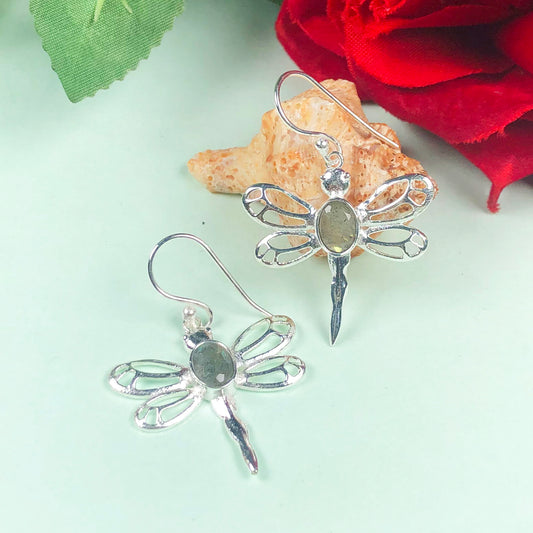 Zhupuk International Latest Design Gemstone Labradorite Earrings for Women and Girls Light Weight Dangle For Every Occasion Nickel-Free Quality ( RITI001 )