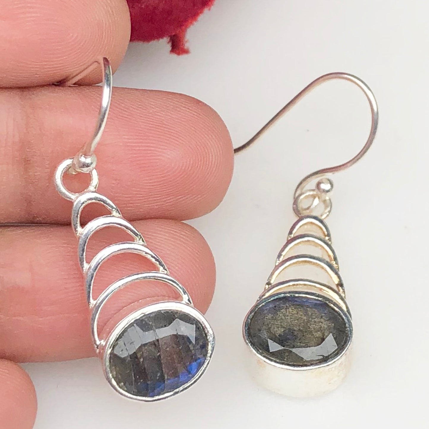 Zhupuk International Unique Design Gemstone Labradorite Earrings for Women and Girls Light Weight Dangle For Every Occasion Nickel-Free Quality ( RITI008 )