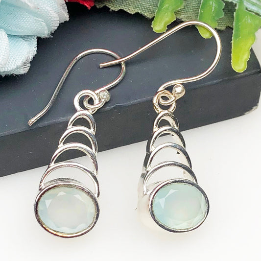 Zhupuk International Trending Design Gemstone Opal Earrings for Women and Girls Light Weight Dangle For Every Occasion Nickel-Free Quality ( RITI009 )