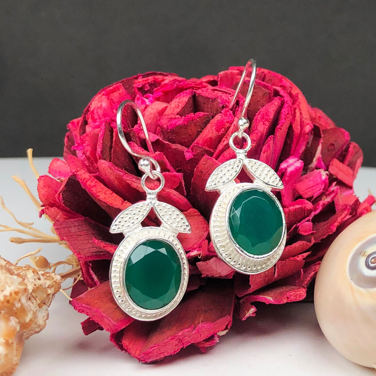 Zhupuk International Trending Stylish Gemstone Aventurine Earrings for Women and Girls Light Weight Dangle For Every Occasion Nickel-Free Quality ( RITI037 )