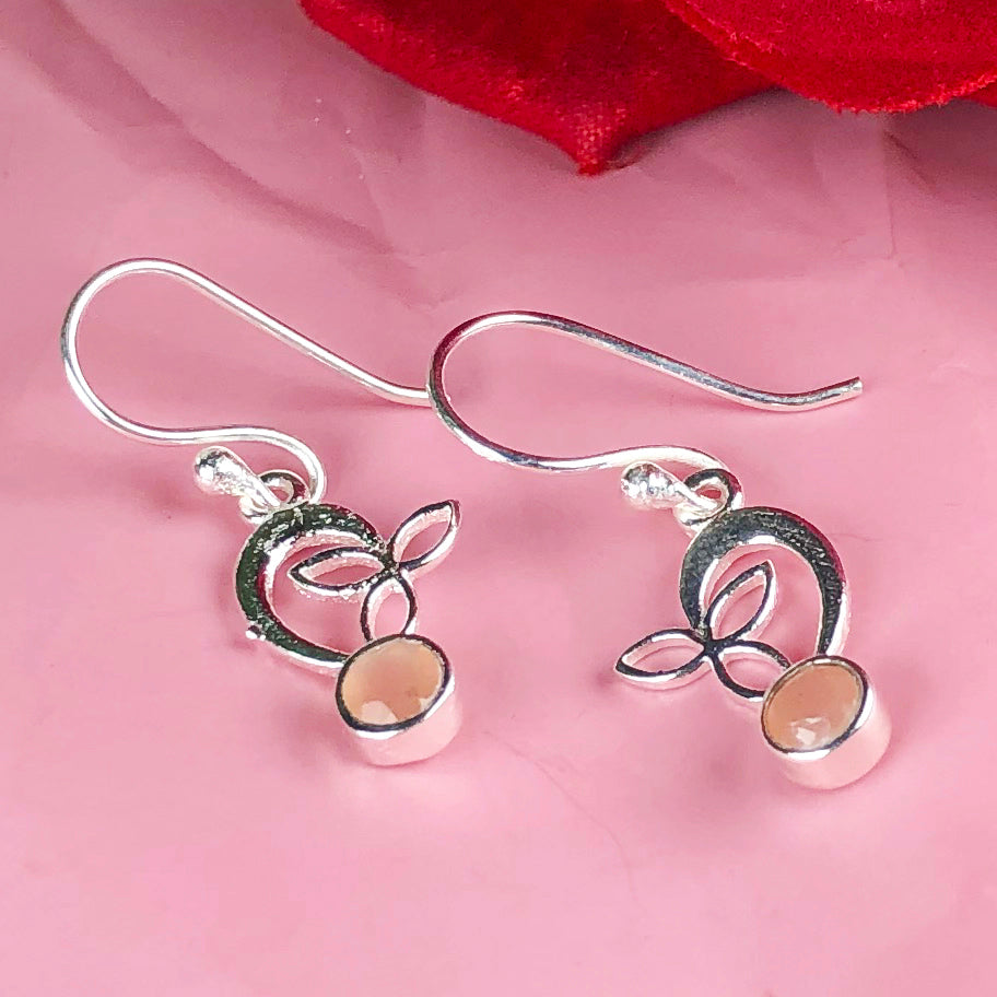 Zhupuk International Latest Stylish Gemstone Chalcedony Earrings for Women and Girls Light Weight Dangle For Every Occasion Nickel-Free Quality ( RITI063 )