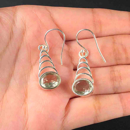 Zhupuk International Latest Stylish Gemstone Amethyst Earrings for Women and Girls Light Weight Dangle For Every Occasion Nickel-Free Quality ( RITI085 )
