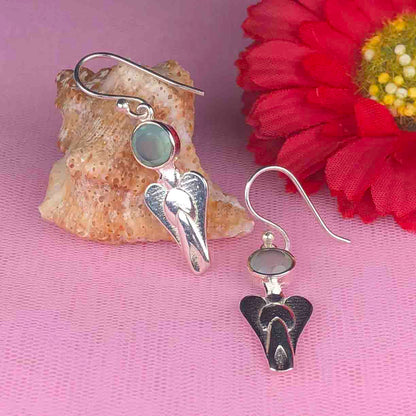 Zhupuk International Unique Design Gemstone Opal Earrings for Women and Girls Light Weight Dangle For Every Occasion Nickel-Free Quality ( RITI086 )