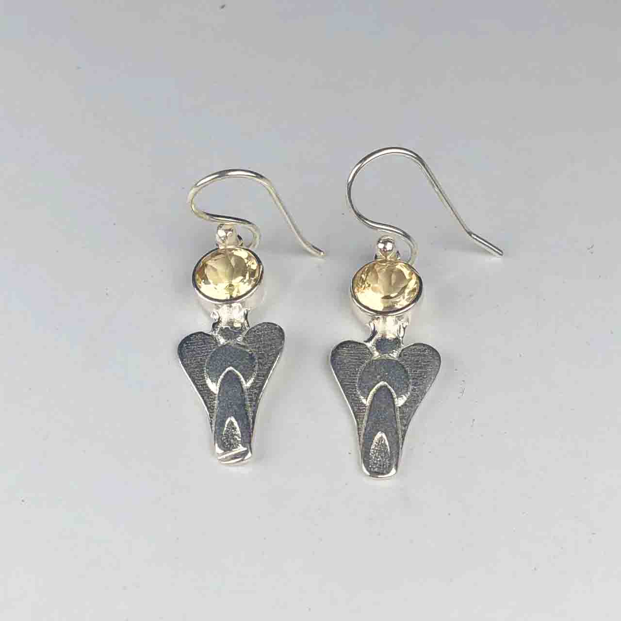 Zhupuk International Trending Stylish Gemstone Citrine Earrings for Women and Girls Light Weight Dangle For Every Occasion Nickel-Free Quality ( RITI088 )
