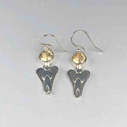 Zhupuk International Trending Stylish Gemstone Citrine Earrings for Women and Girls Light Weight Dangle For Every Occasion Nickel-Free Quality ( RITI088 )