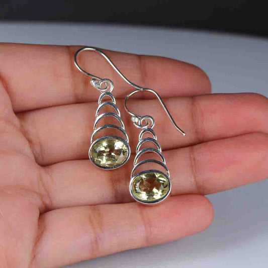 Zhupuk International Trending Design Gemstone Amethyst Earrings for Women and Girls Light Weight Dangle For Every Occasion Nickel-Free Quality ( RITI092 )