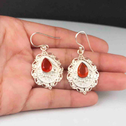 Zhupuk International Latest Stylish Gemstone Jasper Earrings for Women and Girls Light Weight Dangle For Every Occasion Nickel-Free Quality ( RITI095 )