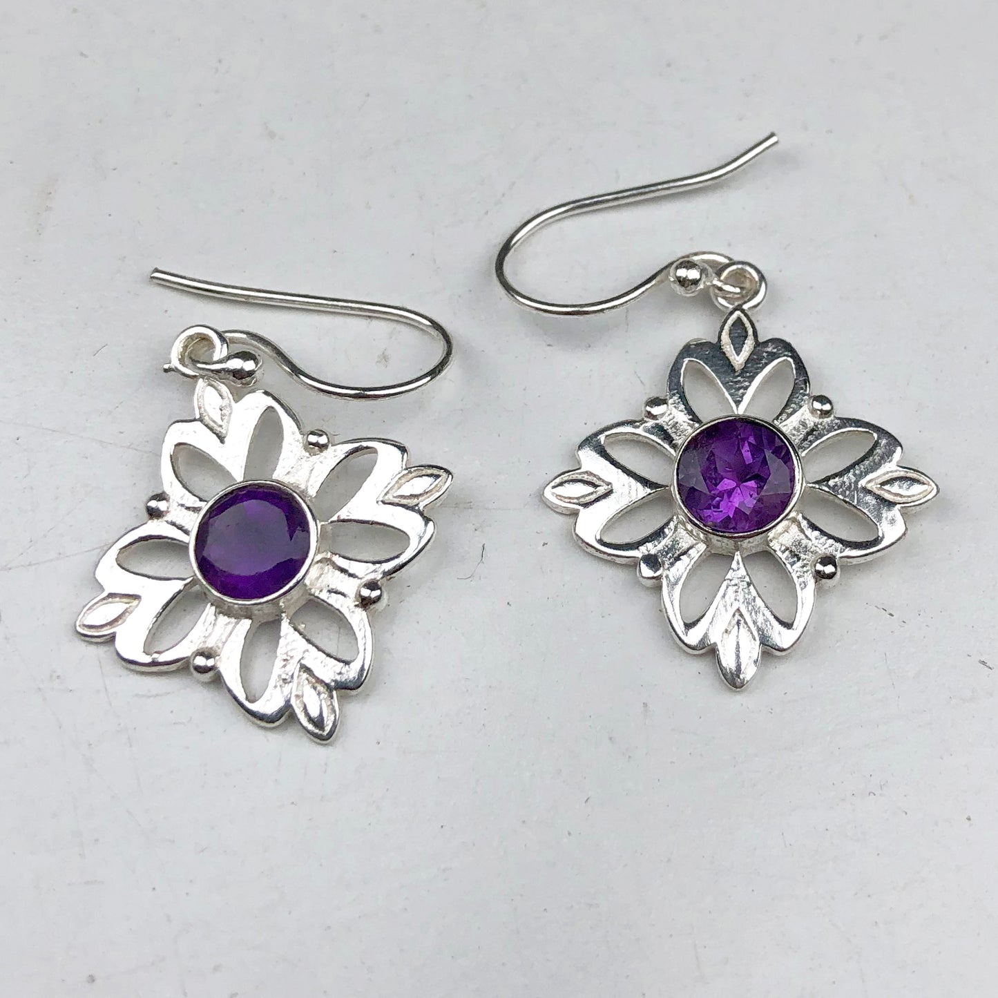 Zhupuk International Latest Stylish Gemstone Amethyst Earrings for Women and Girls Light Weight Dangle For Every Occasion Nickel-Free Quality ( RITI097 )