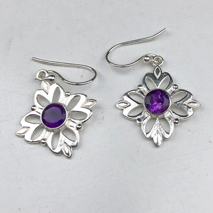 Zhupuk International Latest Stylish Gemstone Amethyst Earrings for Women and Girls Light Weight Dangle For Every Occasion Nickel-Free Quality ( RITI097 )