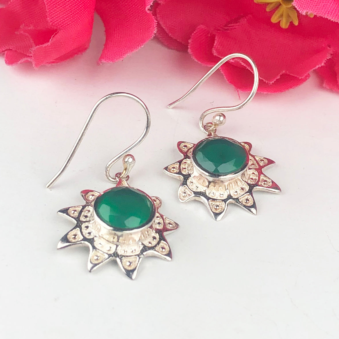 Zhupuk International Latest Stylish Gemstone Onyx Earrings for Women and Girls Light Weight Dangle For Every Occasion Nickel-Free Quality ( RITI102 )