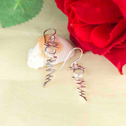 Zhupuk International Latest Stylish Gemstone Clear Quartz Earrings for Women and Girls Light Weight Dangle For Every Occasion Nickel-Free Quality ( RITI112 )