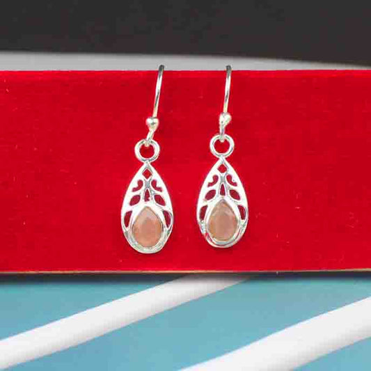 Zhupuk International Latest Design Gemstone Chalcedony Earrings for Women and Girls Light Weight Dangle For Every Occasion Nickel-Free Quality ( RITI113 )