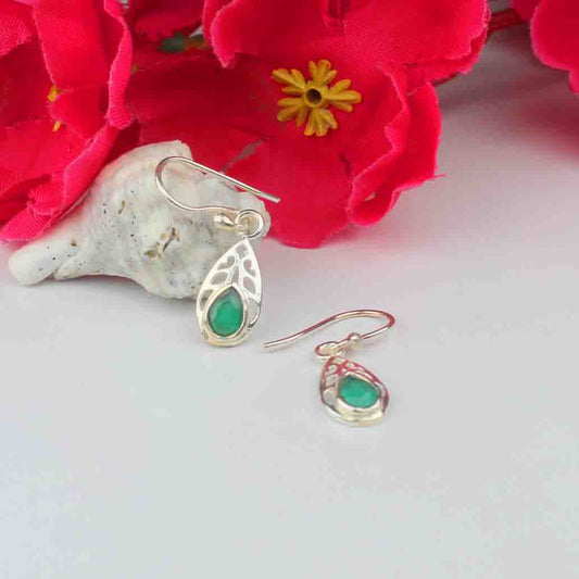 Zhupuk International Latest Design Gemstone Onyx Earrings for Women and Girls Light Weight Dangle For Every Occasion Nickel-Free Quality ( RITI118 )