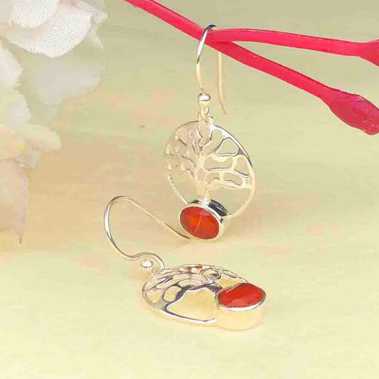 Zhupuk International Trending Design Gemstone Jasper Earrings for Women and Girls Light Weight Dangle For Every Occasion Nickel-Free Quality ( RITI126 )