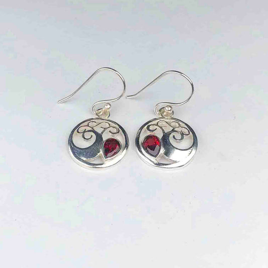 Zhupuk International Latest Stylish Gemstone Garnet Earrings for Women and Girls Light Weight Dangle For Every Occasion Nickel-Free Quality ( RITI129 )
