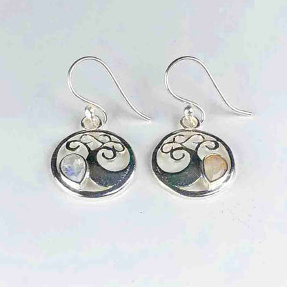 Zhupuk International Latest Design Gemstone Moonstone Earrings for Women and Girls Light Weight Dangle For Every Occasion Nickel-Free Quality ( RITI130 )
