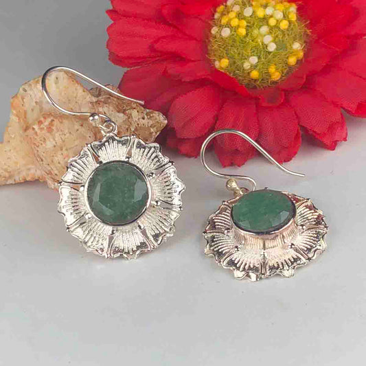 Zhupuk International Latest Stylish Gemstone Aventurine Earrings for Women and Girls Light Weight Dangle For Every Occasion Nickel-Free Quality ( RITI141 )