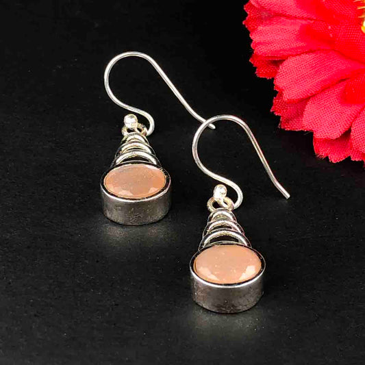Zhupuk International Trending Design Gemstone Chalcedony Earrings for Women and Girls Light Weight Dangle For Every Occasion Nickel-Free Quality ( RITI143 )