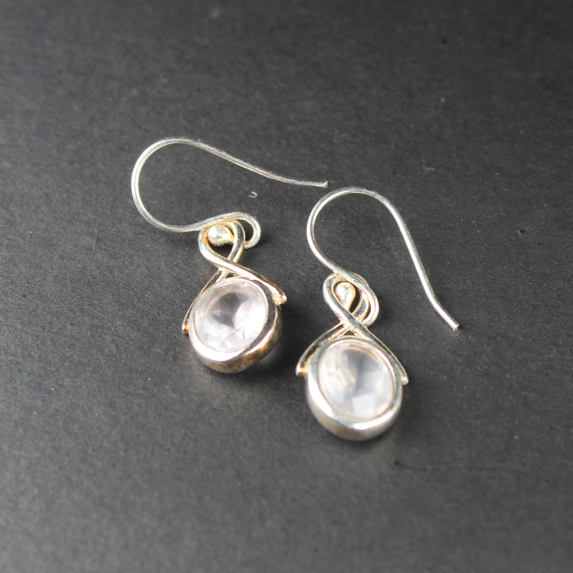 Zhupuk International Latest Stylish Gemstone Rose Quartz Earrings for Women and Girls Light Weight Dangle For Every Occasion Nickel-Free Quality ( RITI146 )