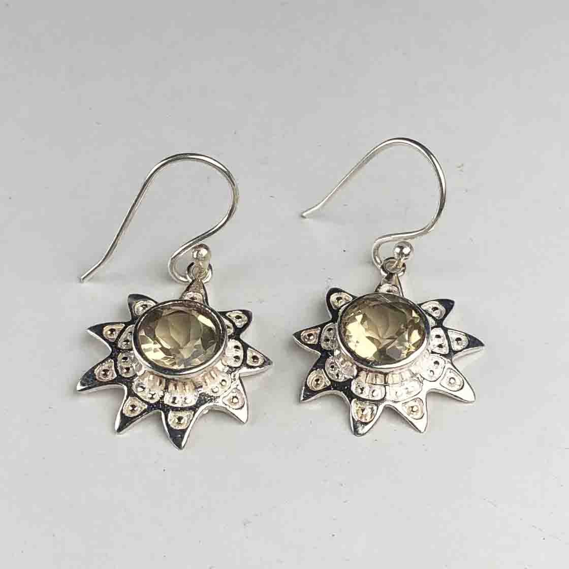 Zhupuk International Latest Design Gemstone Citrine Earrings for Women and Girls Light Weight Dangle For Every Occasion Nickel-Free Quality ( RITI164 )