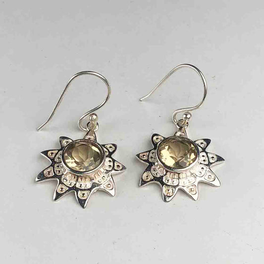 Zhupuk International Latest Design Gemstone Citrine Earrings for Women and Girls Light Weight Dangle For Every Occasion Nickel-Free Quality ( RITI164 )